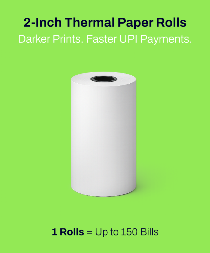 2-Inch Thermal Paper Rolls - Pack of 1